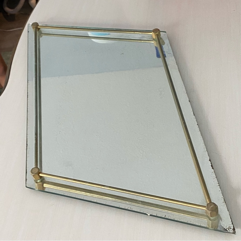 Vintage Mirror Vanity Tray